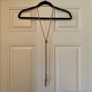 BaubleBar Gold Lariat Necklace